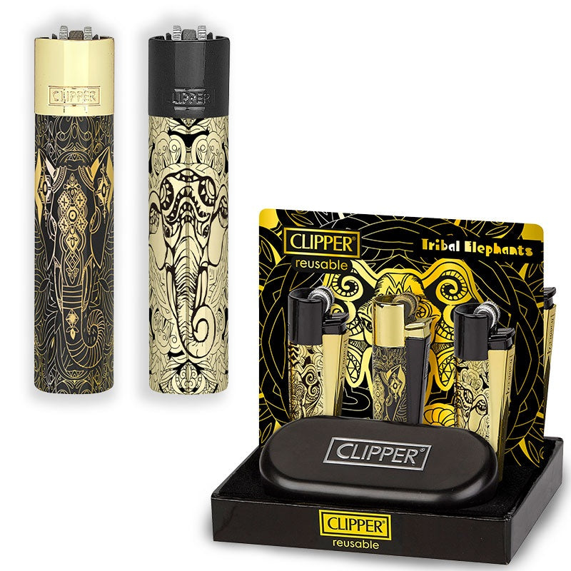 CLIPPER Large Metal TRIBAL ELEPHANT