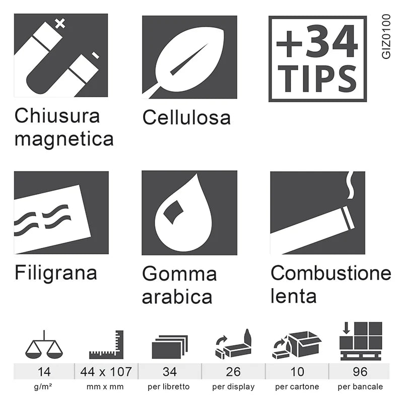 GIZEH Extra fine + tips OCTOPUS 2.0
