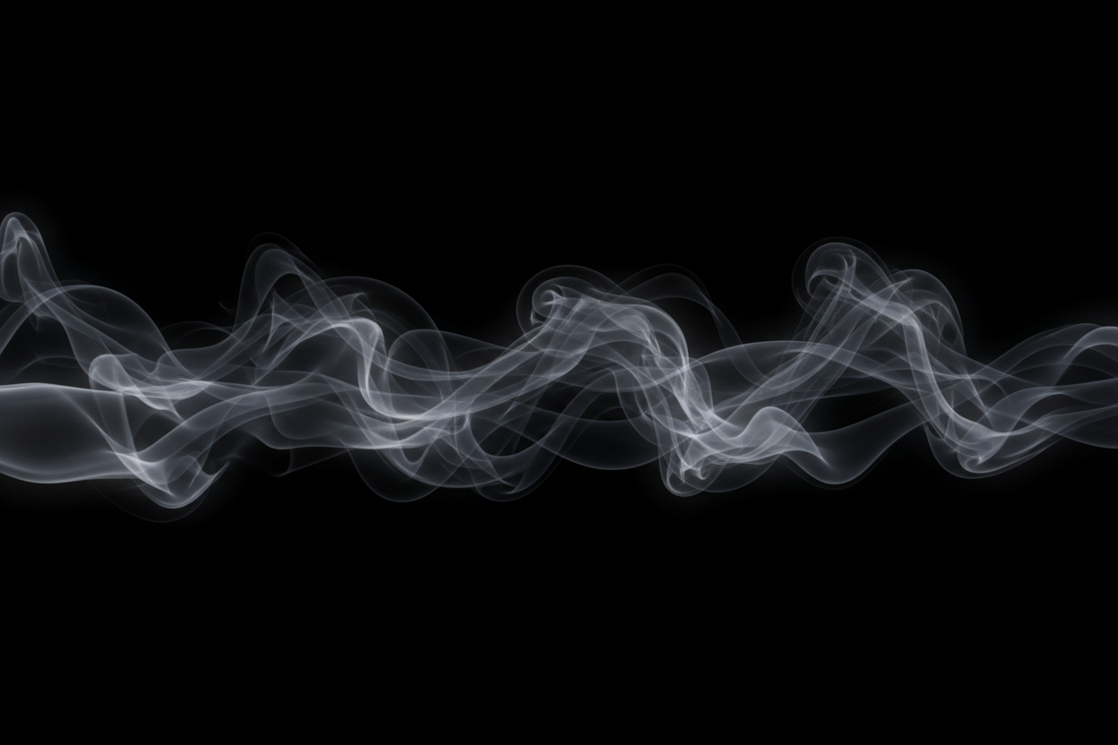 schermo nero, con fumo